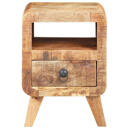 Nachtkastje 30x30x41 cm ruw mangohout