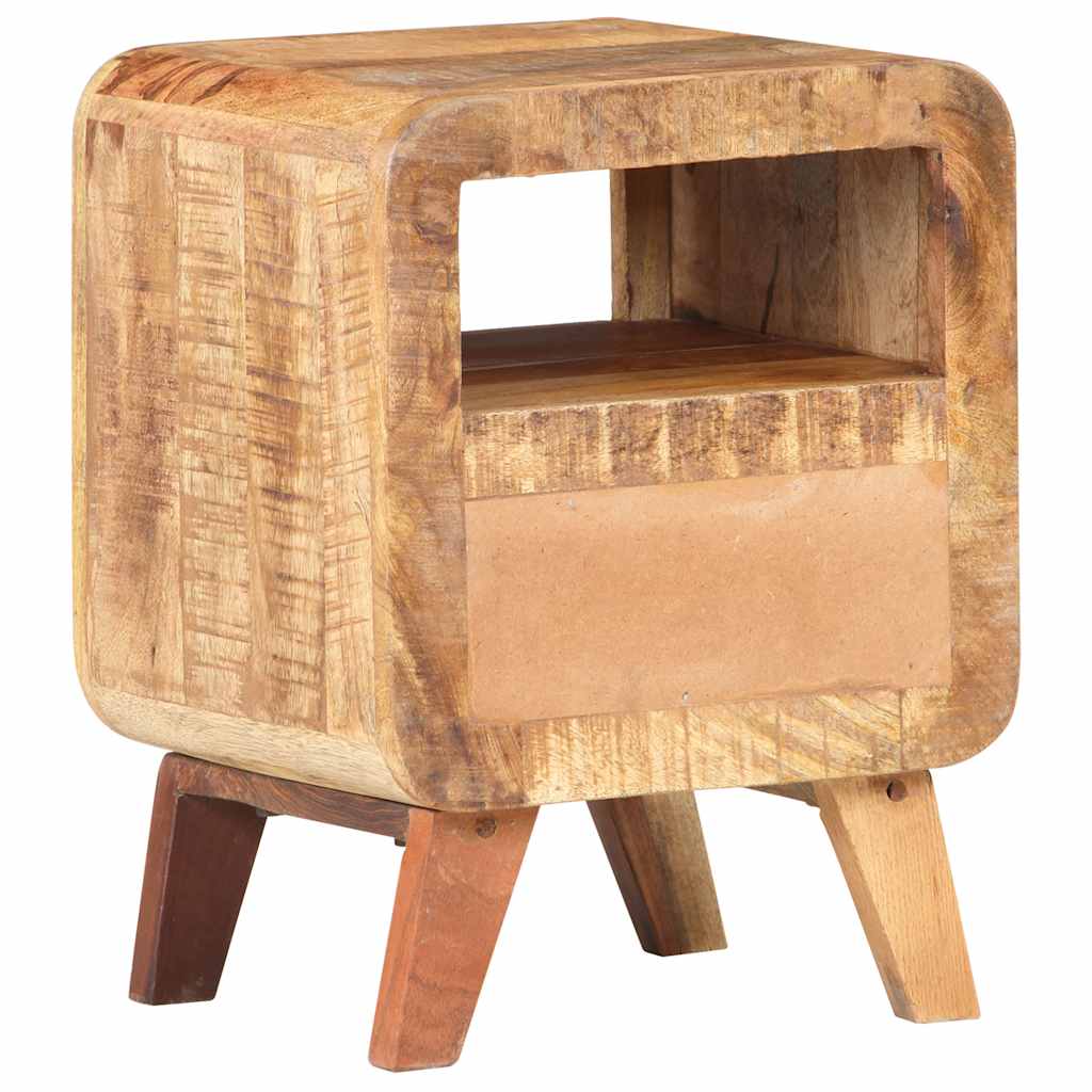 Nachtkastje 30x30x41 cm ruw mangohout