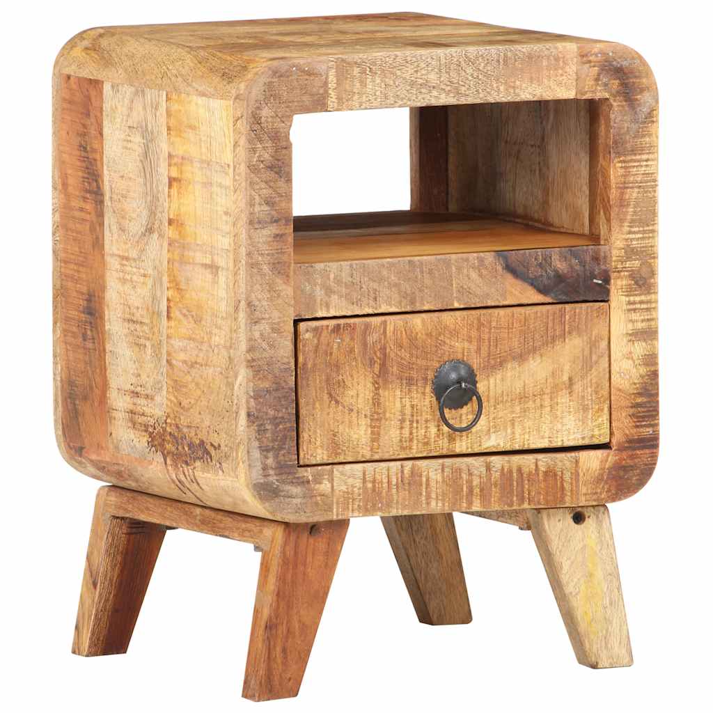 Nachtkastje 30x30x41 cm ruw mangohout