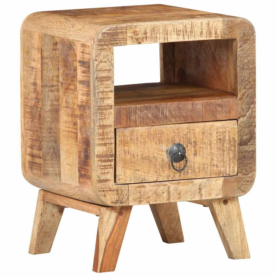 Nachtkastje 30x30x41 cm ruw mangohout