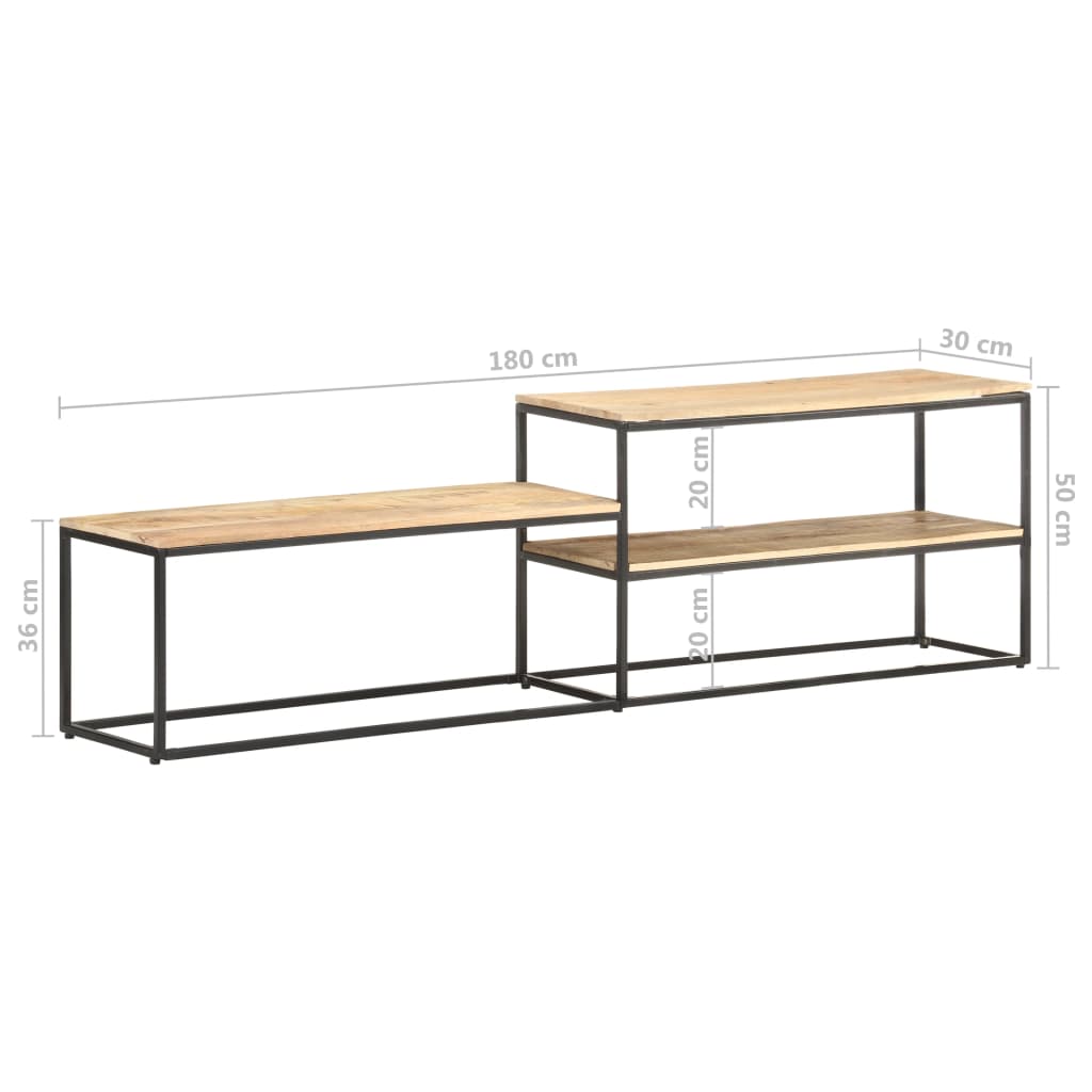 Tv-Meubel 80X30X50 Cm Ruw mangohout