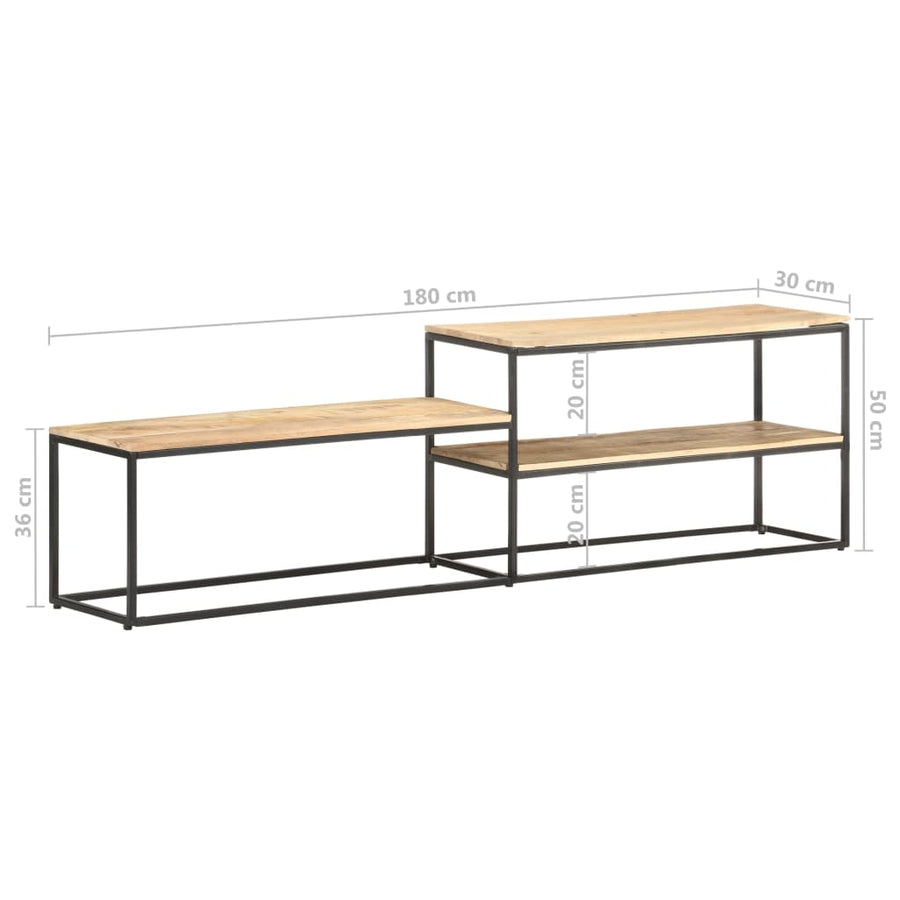 Tv-Meubel 80X30X50 Cm Ruw mangohout