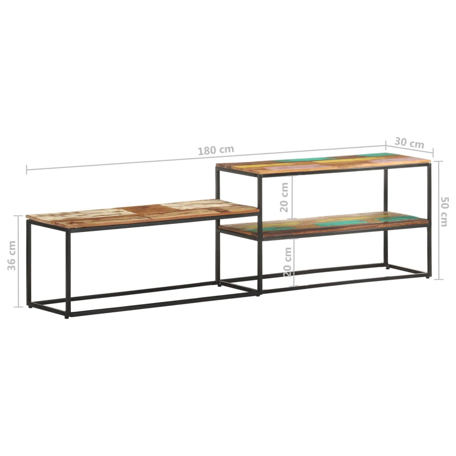 Tv-Meubel 80X30X50 Cm massief gerecycled hout