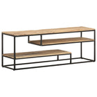 Tv-Meubel 130X30X45 Cm Ruw mangohout