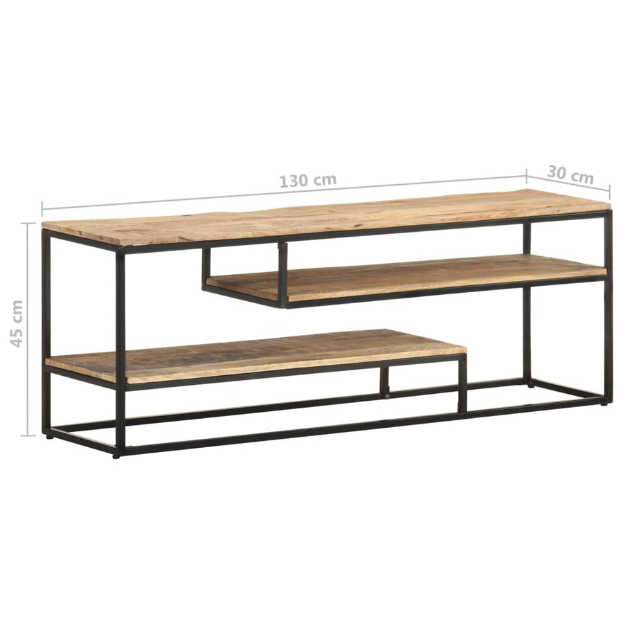 Tv-Meubel 130X30X45 Cm Ruw mangohout