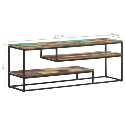 Tv-Meubel 130X30X45 Cm massief gerecycled hout