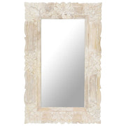 Mirror 80x50 cm solid mango wood white