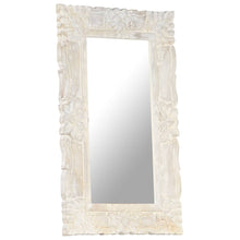 Spiegel Massief Mangohout 80 x 50 cm Wit