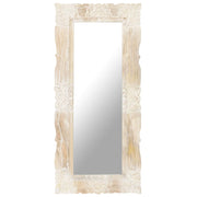Spiegel 110x50 cm massief mangohout wit