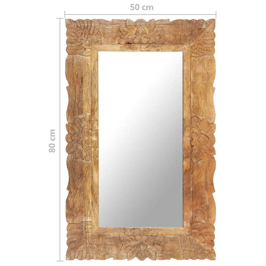 Spiegel Massief Mangohout 80 x 50 cm Bruin