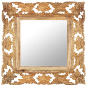 Spiegel 50x50 cm massief mangohout bruin