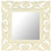 Spiegel 50x50 cm massief mangohout wit