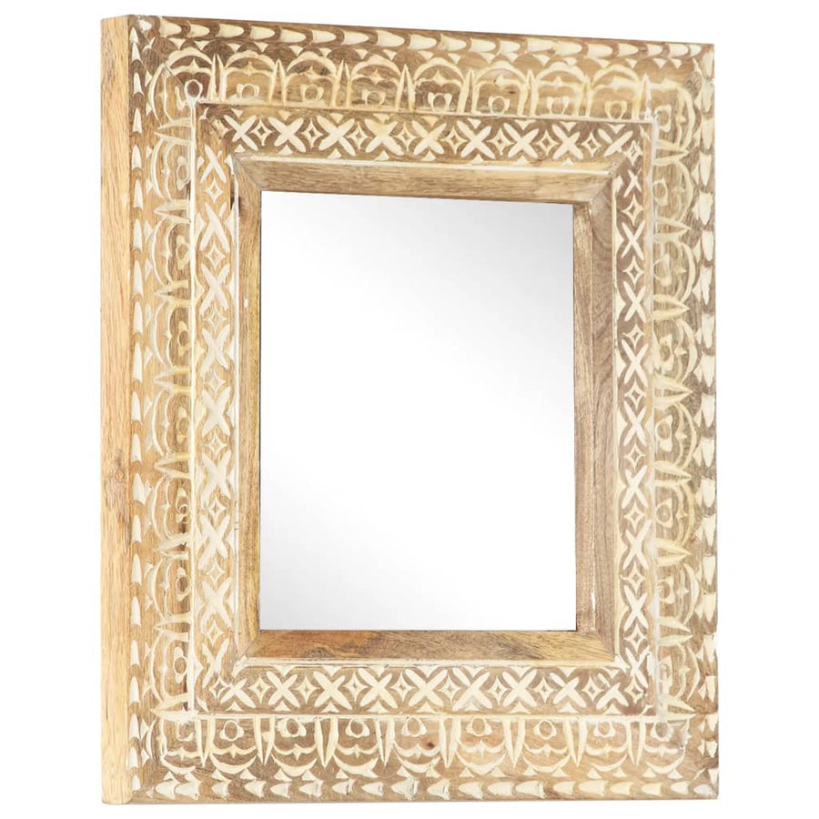 Spiegel Handgesneden 50X50X2,6 Cm Massief Mangohout 50 x 50 x 2.6 cm