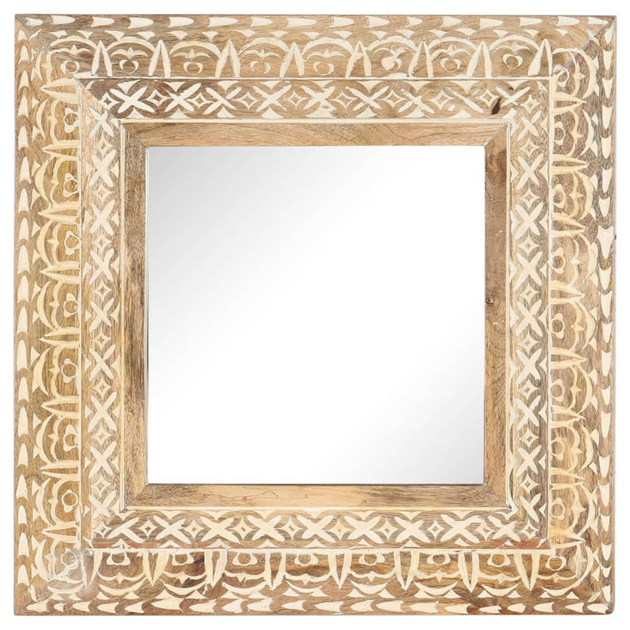 Spiegel Handgesneden 50X50X2,6 Cm Massief Mangohout 50 x 50 x 2.6 cm