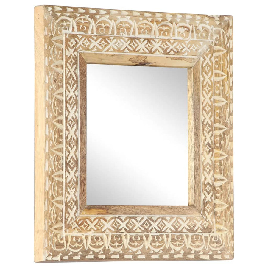 Spiegel Handgesneden 50X50X2,6 Cm Massief Mangohout 50 x 50 x 2.6 cm