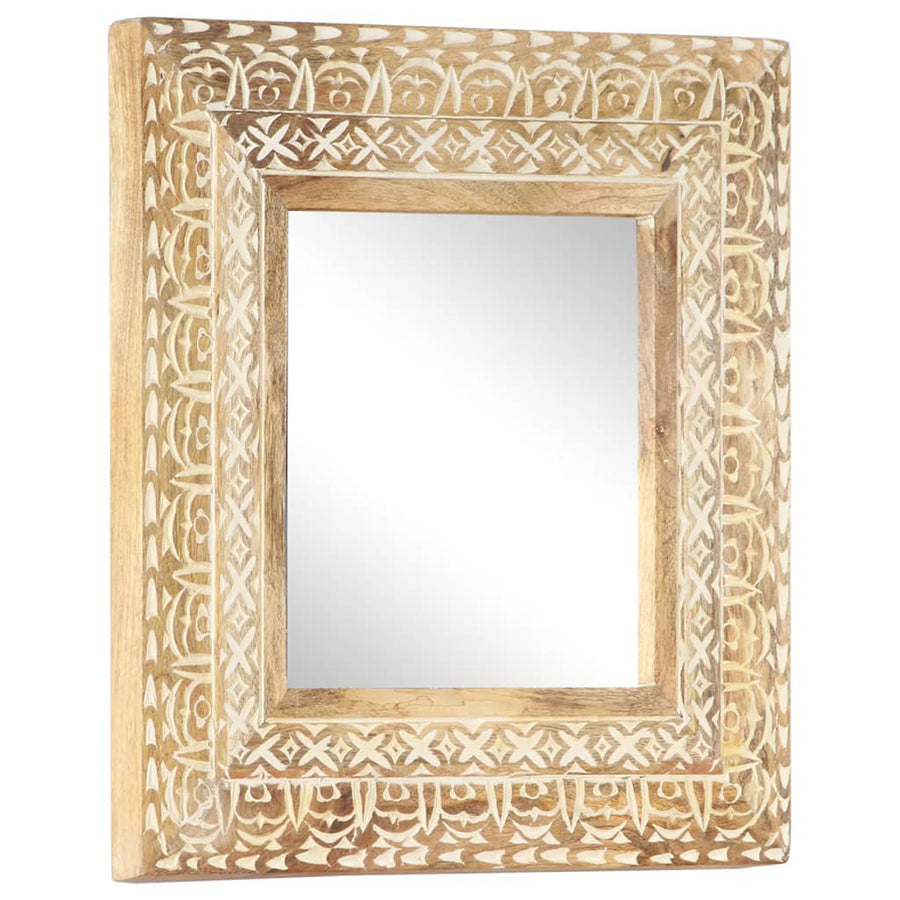 Spiegel Handgesneden 50X50X2,6 Cm Massief Mangohout 50 x 50 x 2.6 cm
