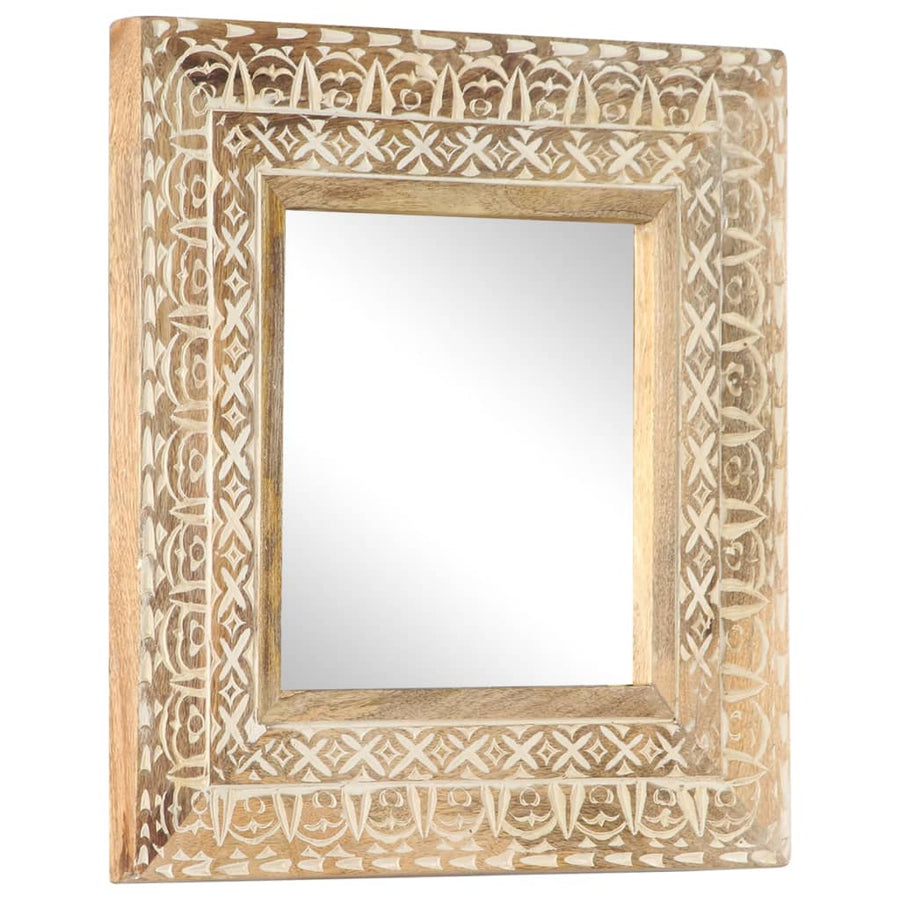 Spiegel Handgesneden 50X50X2,6 Cm Massief Mangohout 50 x 50 x 2.6 cm