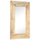 Mirror hand-carved 80x50x2.6 cm solid mango wood