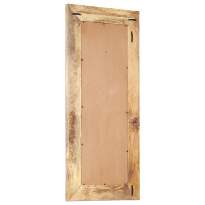 Spiegel handgesneden 110x50x2,6 cm massief mangohout