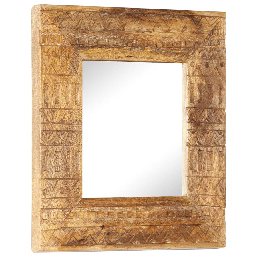 Spiegel Handgesneden 50X50X2,5 Cm Massief Mangohout 50 x 50 x 2.5 cm