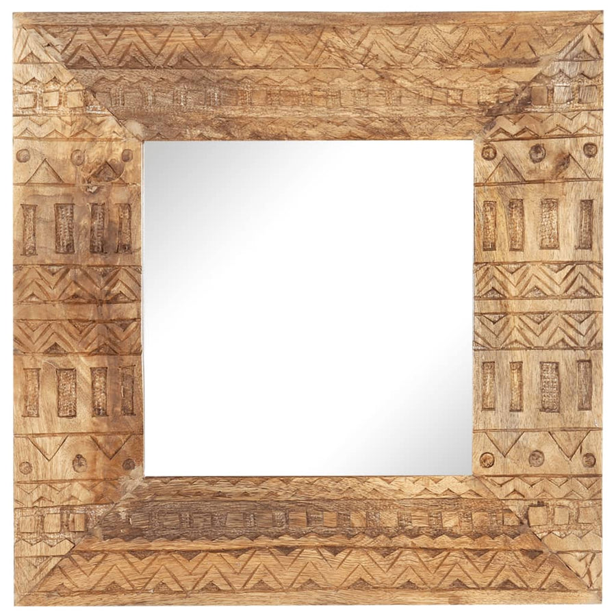 Spiegel Handgesneden 50X50X2,5 Cm Massief Mangohout 50 x 50 x 2.5 cm