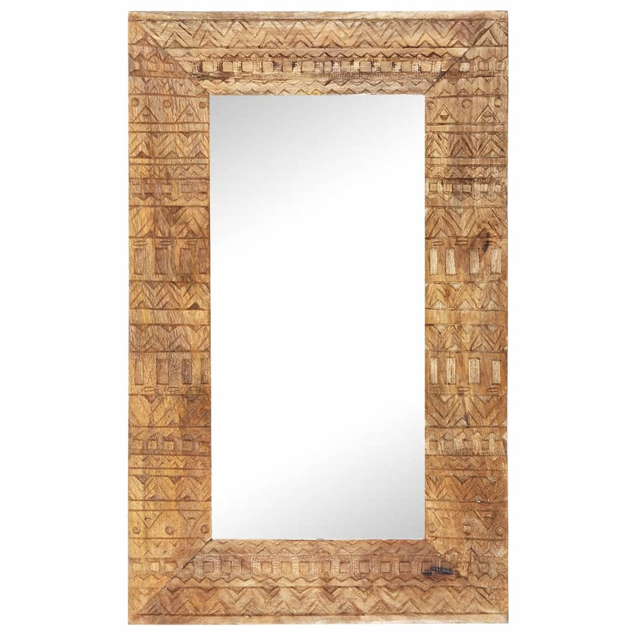 Spiegel Handgesneden 80X50X2,5 Cm Massief Mangohout 80 x 50 x 2.5 cm