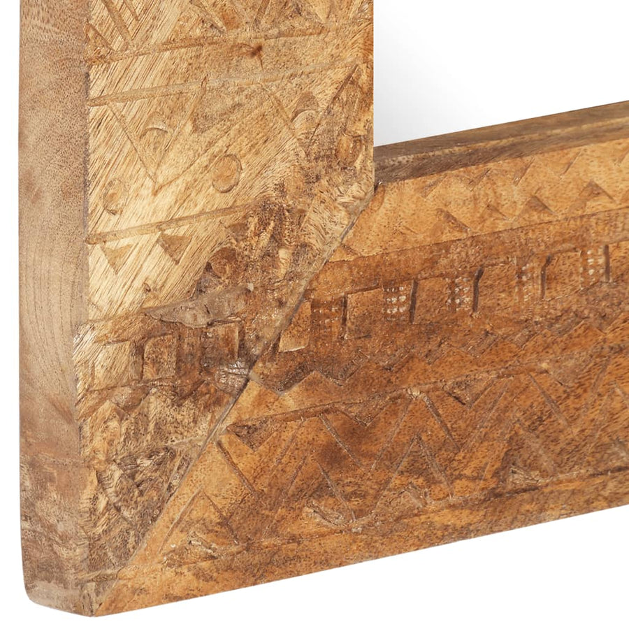 Spiegel Handgesneden 80X50X2,5 Cm Massief Mangohout 80 x 50 x 2.5 cm