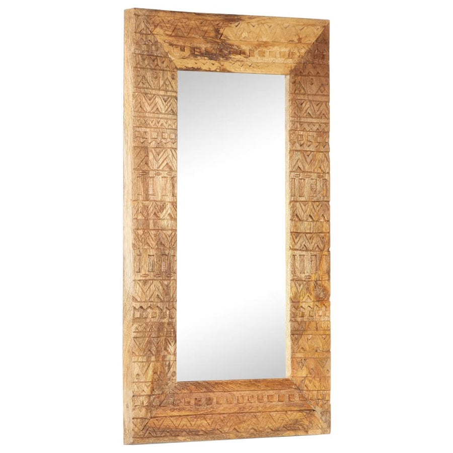 Spiegel Handgesneden 80X50X2,5 Cm Massief Mangohout 80 x 50 x 2.5 cm