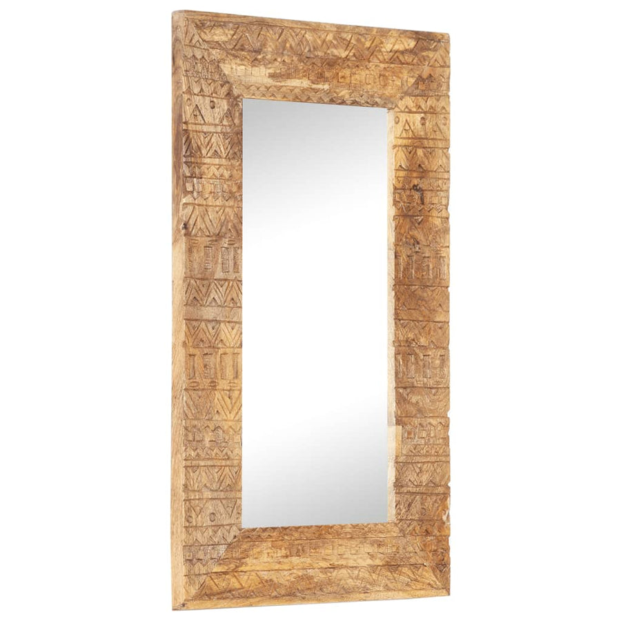 Spiegel Handgesneden 80X50X2,5 Cm Massief Mangohout 80 x 50 x 2.5 cm