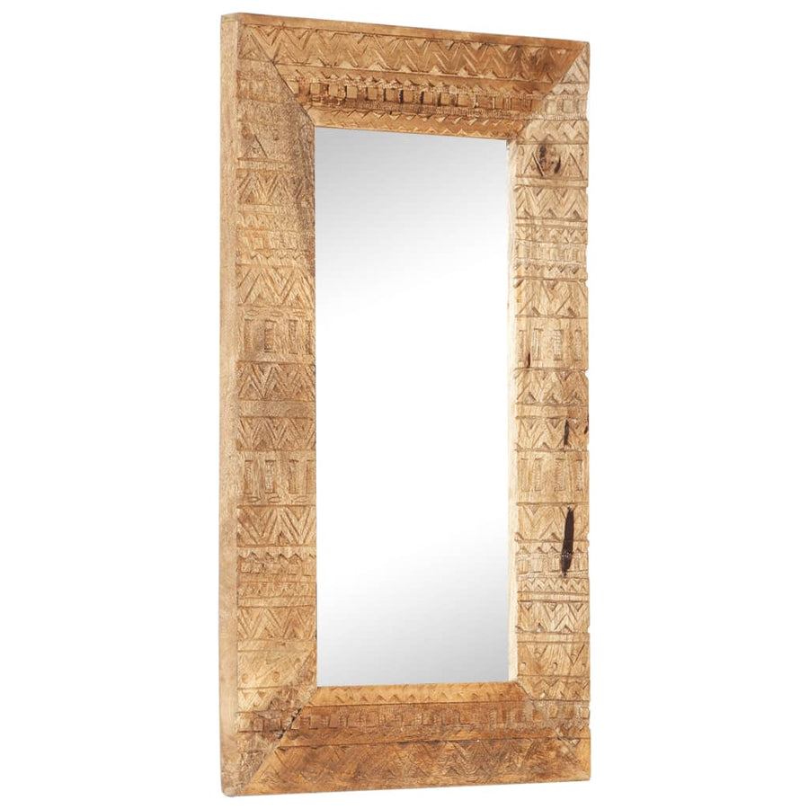 Spiegel Handgesneden 80X50X2,5 Cm Massief Mangohout 80 x 50 x 2.5 cm