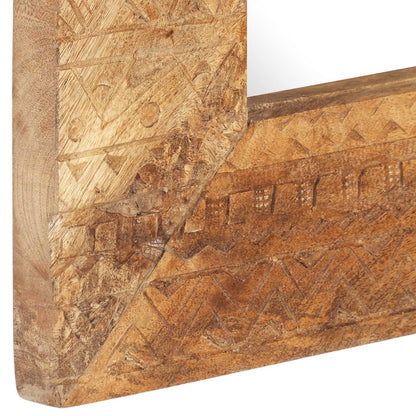 Spiegel handgesneden 110x50x2,5 cm massief mangohout