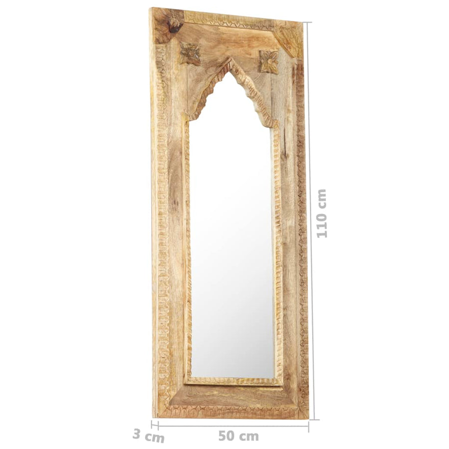 Spiegel 50x3x110 cm massief mangohout