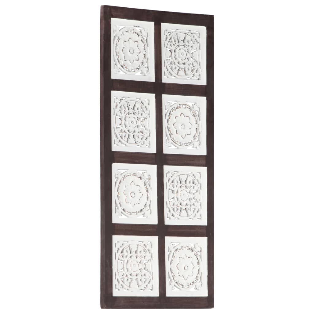 Wandpaneel Handgesneden 40X40X1,5 Cm Mdf Bruin En Wit