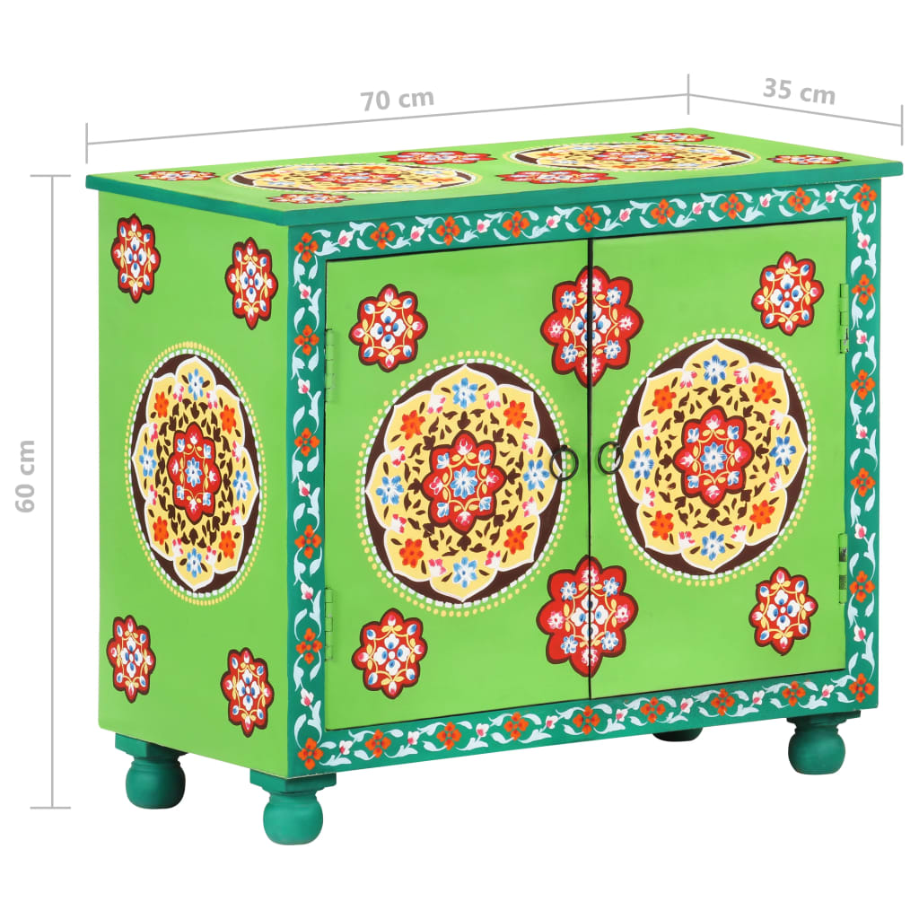 Dressoir handgeschilderd 70x35x60 cm mangohout meerkleurig
