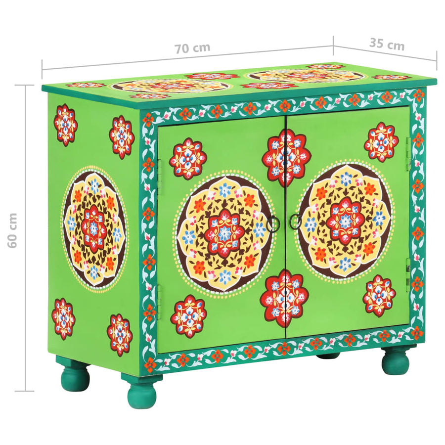 Dressoir handgeschilderd 70x35x60 cm mangohout meerkleurig