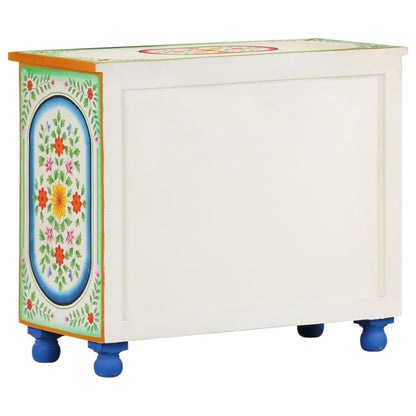 Dressoir Handgeschilderd 70X35X60 Cm Massief Mangohout Multikleur