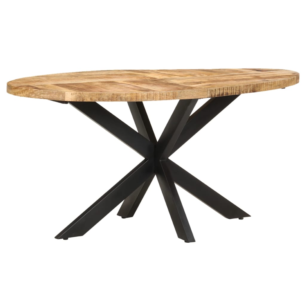 Eettafel 160x90x75 cm ruw mangohout