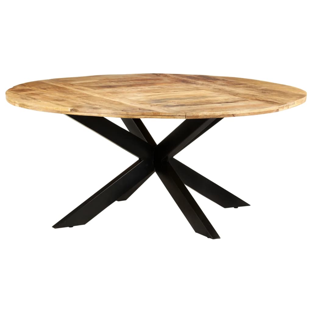 Eettafel rond 175x75 cm ruw mangohout