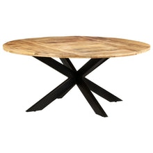 Eettafel rond 175x75 cm ruw mangohout
