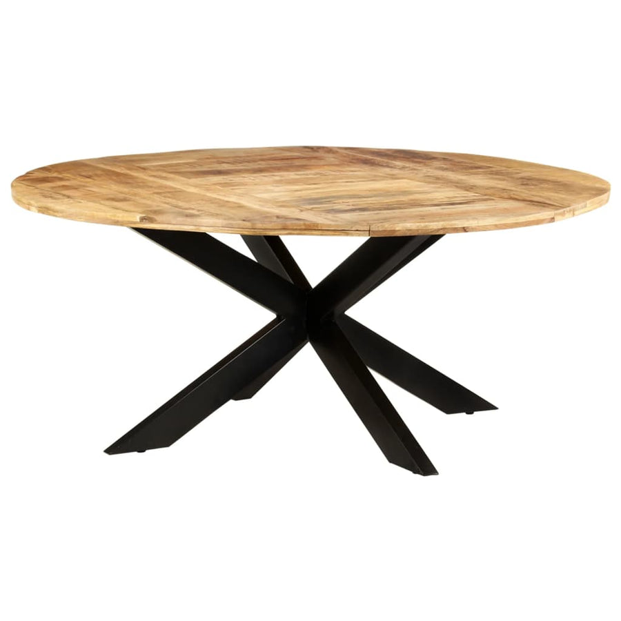 Eettafel rond 175x75 cm ruw mangohout
