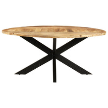 Eettafel rond 175x75 cm ruw mangohout