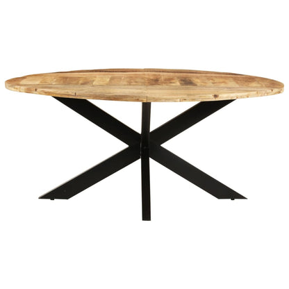 Eettafel rond 175x75 cm ruw mangohout