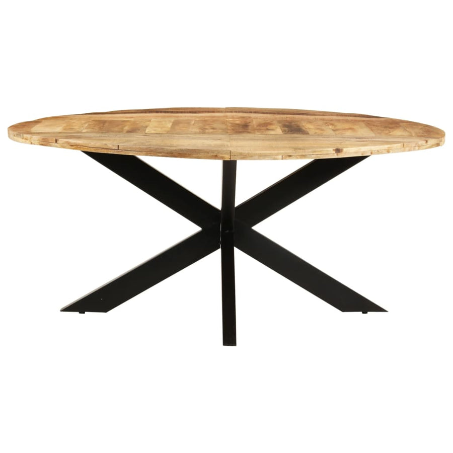 Eettafel rond 175x75 cm ruw mangohout