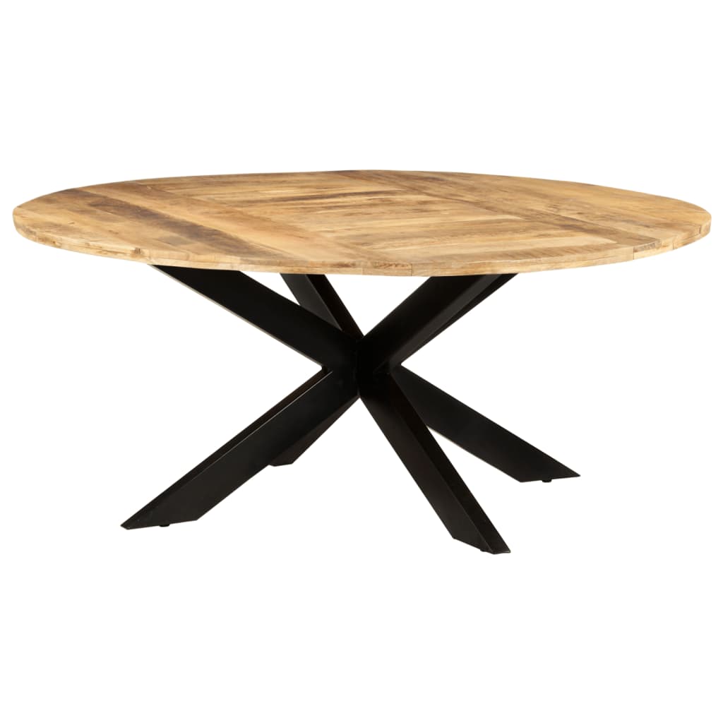 Eettafel rond 175x75 cm ruw mangohout