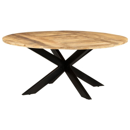 Eettafel rond 175x75 cm ruw mangohout