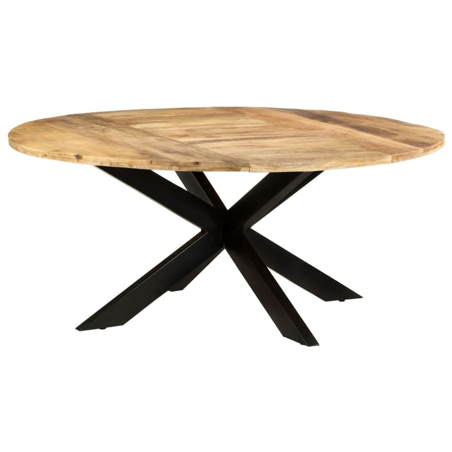 Eettafel rond 175x75 cm ruw mangohout