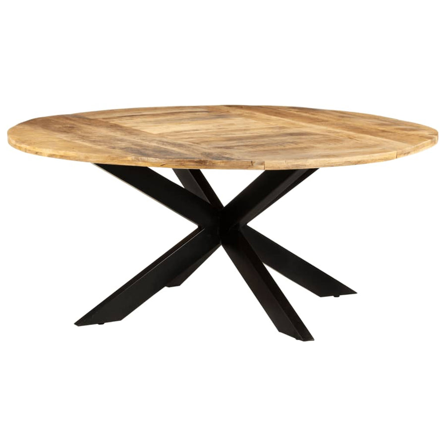 Eettafel rond 175x75 cm ruw mangohout