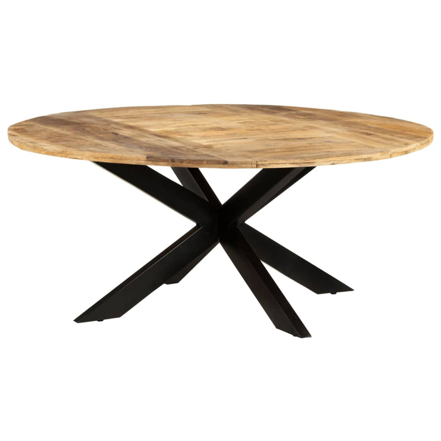 Eettafel rond 175x75 cm ruw mangohout