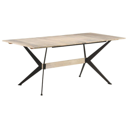 Eettafel 180X90X76 Cm Massief Mangohout Wit