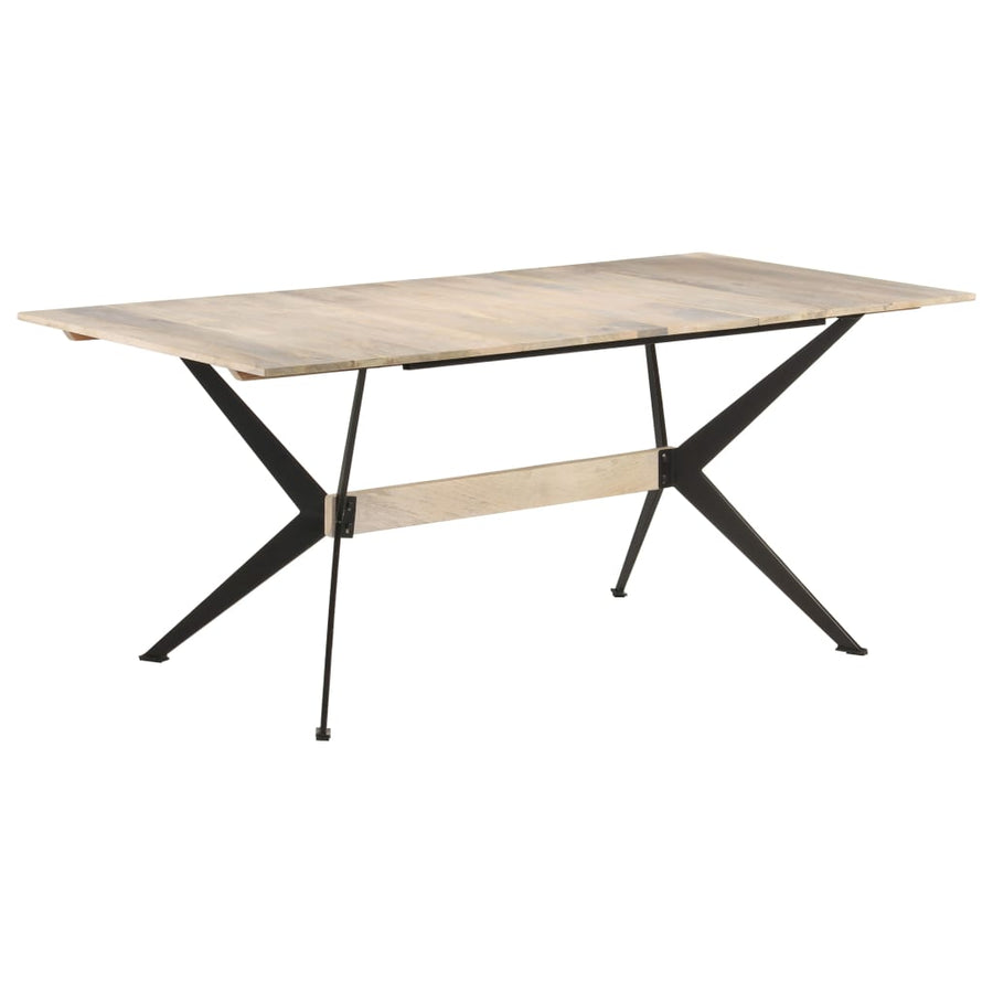 Eettafel 180X90X76 Cm Massief Mangohout Wit